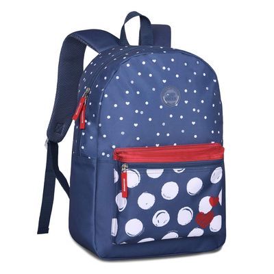 Mochila Juvenil 17" Feminina Bolinhas e Coração MF25073 - Clio