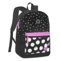 Mochila Juvenil 17" Feminina Bolinhas e Coração MF25073 - Clio