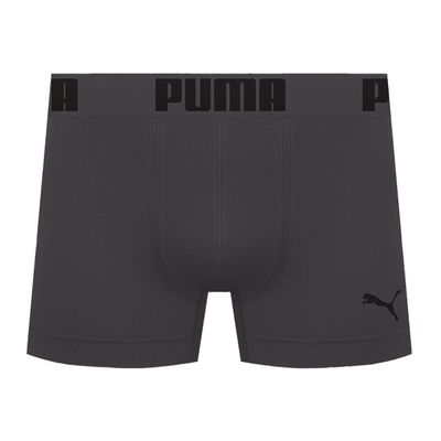 Kit 3 Cuecas Boxer Puma Sem Costura Masculino M / Chumbo/Preto
