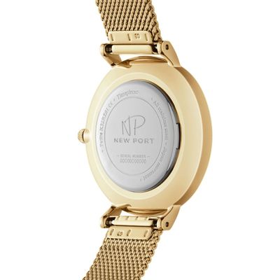 Relógio Feminino Dourado Delicado Casual Elegante New Port