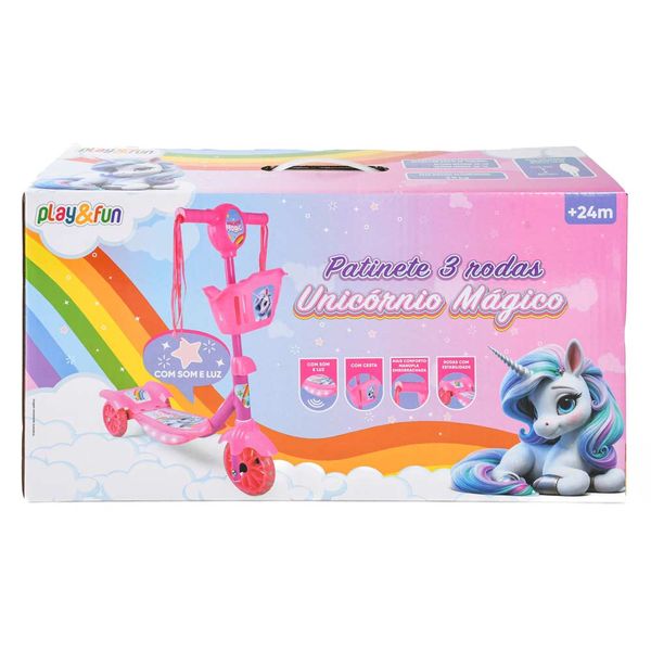 Patinete 3 Rodas c/ Cesta Rosa CV192317