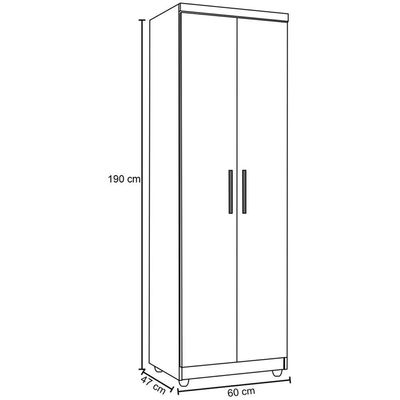 Multiuso 2 Portas Sabrina 190cm 1088 Ajl Móveis