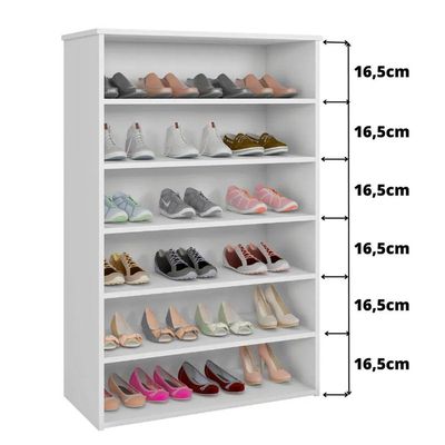 Sapateira Para Quarto 5 Prateleiras Lais Ajl Móveis