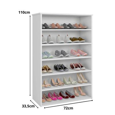Sapateira Para Quarto 5 Prateleiras Lais Ajl Móveis