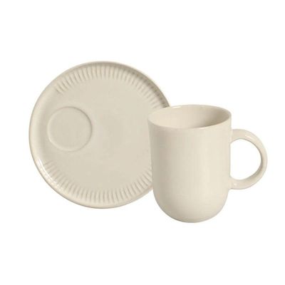Conjunto De Canecas Com Pires 04 Peças Linhas Clay Porto Brasil