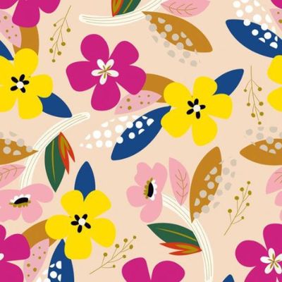 Painel de Parede The Wall 2 Floral Colorido 392091