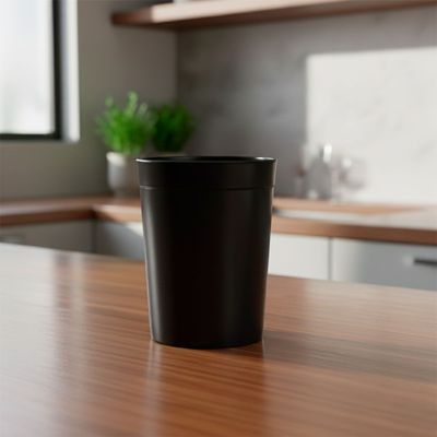 Copo Salut Redondo 250ml Preto em Polipropileno