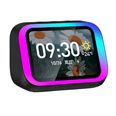 Caixa de Som Inteligente Tela LCD 4" Comando de voz Preto Minimen