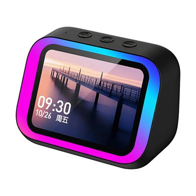 Caixa de Som Inteligente Tela LCD 4" Comando de voz Preto Minimen