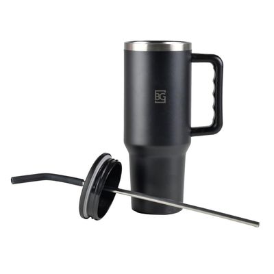 Copo Térmico com Canudo Dual 1,2L Preto U / Preto