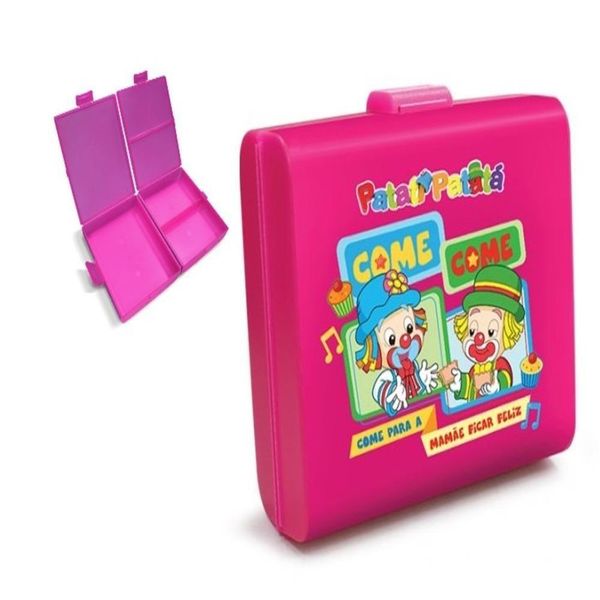 Lancheira Patati Patata Marmita 3 Divisorias Pote Duplo Passeio Com Trava Rosa
