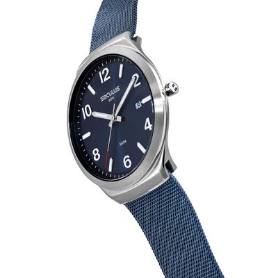 Relógio Seculus Masculino Ref:77288gpsvoa3 Slim Mesh Bicolor