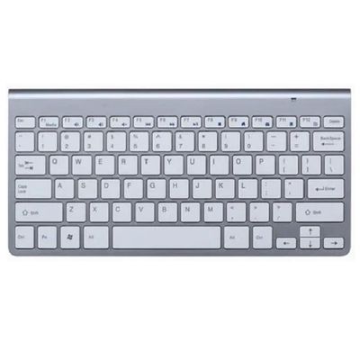 Kit Teclado Slim Com Mouse Sem Fio 2.4g Ultra Fino Para Pc Notebook Prata