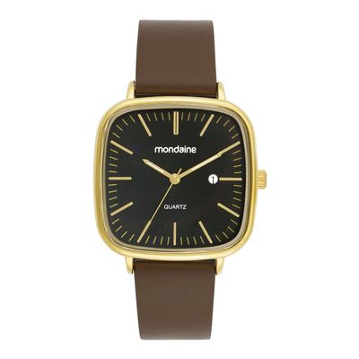 Relogio Mondaine Masculino Ref: 36001gpmvdh1 Retangular Dourado