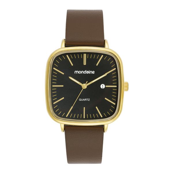 Relogio Mondaine Masculino Ref: 36001gpmvdh1 Retangular Dourado
