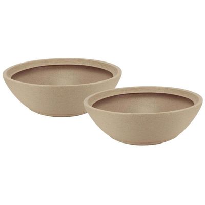 Kit 2 Vasos Indi 22cm para Planta Folhagens Flores Polietileno Tramontina Areia Jardim Varanda