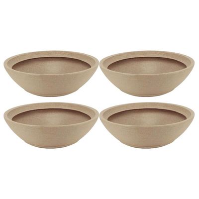 Kit 4 Vasos Decorativos para Plantas Flores 17cm Polietileno Areia Tramontina Jardim Varanda