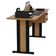Mesa De Escritorio 2 Gavetas E Chave 160 Cm Me4193 Amendoa Preto Tecno Mobili Amendoa Preto