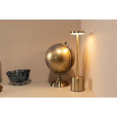 Luminária De Mesa Led 3 Tons Usb Cosmos 8 X 35 Cm Dourada Wolff
