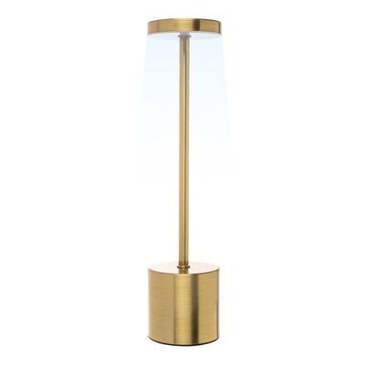 Luminária De Mesa Led 3 Tons Usb Cosmos 8 X 35 Cm Dourada Wolff