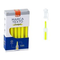 Caixa Marca Texto Fluorescente Transparente 12 Unidades Brw Amarelo