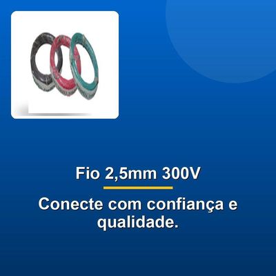 Fio Cabinho Auto Plastic Pompéia 2,5mm 300v Verde Com100m