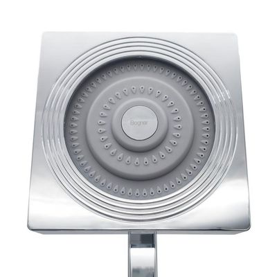 Chuveiro Ducha Autolimpante Quadrado Cromado Articulável Solar Ou Gás Metal Luxo