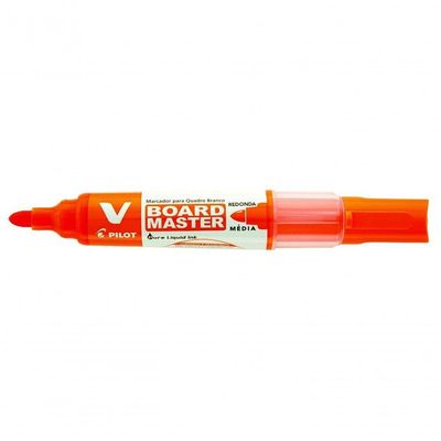 Kit Marcador Para Quadro Branco + Refil Pilot V-board Master Laranja