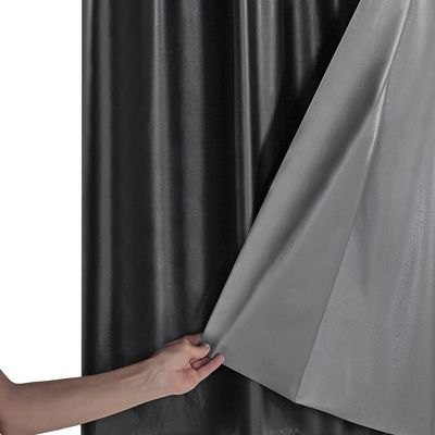 Cortina Blackout Voil Liso 2,00m x 1,40m Voil 100% Poliéster/Forro 100% PVC - Preta