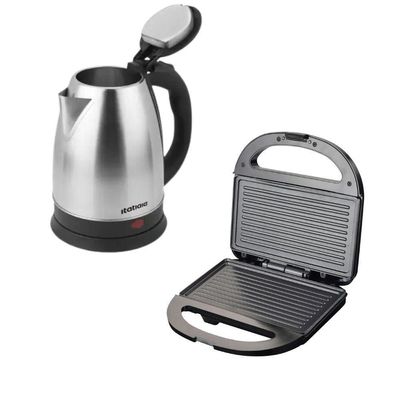 Kit Itatiaia Chaleira Elétrica 1,8l E Grill/sanduicheira Preto/inox 220 V