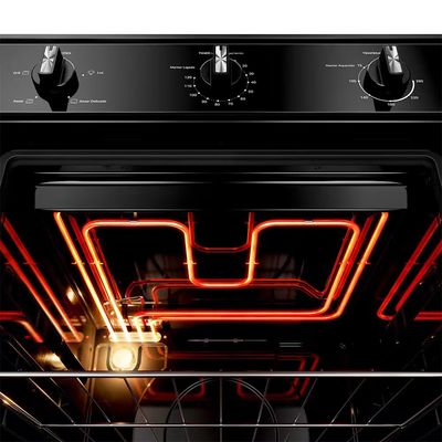 Forno Elétrico de Embutir 84 Litros COB84BE Porta Removível Timer Auto desligamento Luz Interna Consul Preto / 220V