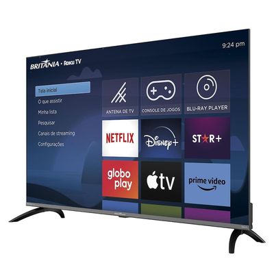 Smart TV 50 4K UHD B50CRA Roku TV HDR10 Dolby Audio Britânia Cinza / Bivolt