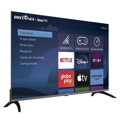 Smart TV 50 4K UHD B50CRA Roku TV HDR10 Dolby Audio Britânia Cinza / Bivolt