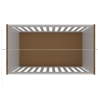 Berço 2 em 1 Ternura Plus MDP Acabamento FF Bartira Branco Wood