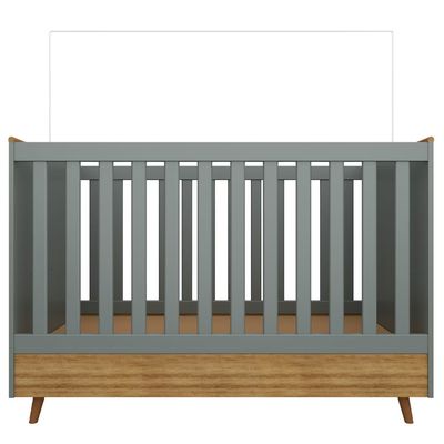Berço 2 em 1 Ternura Plus MDP Acabamento FF Bartira Azul Wood