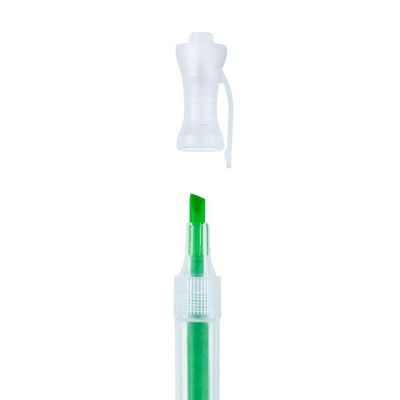 Caixa Marca Texto Fluorescente Transparente 12 Unidades Brw Verde