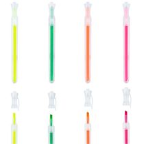 5 Caixas Marca Texto Fluorescente Transparente 12 Unidades Brw Rosa