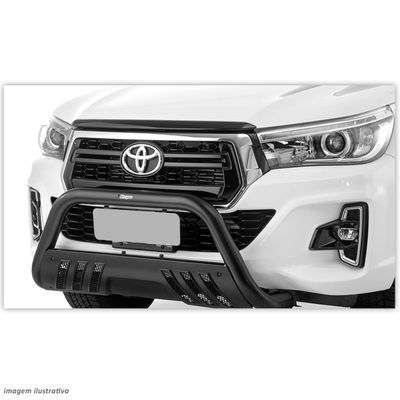 Parachoque de Impulsão Hilux 2016 a 2025 Preto Com Grade