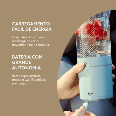 Liquidificador Portátil Sem Fio Blender Go Max Oster