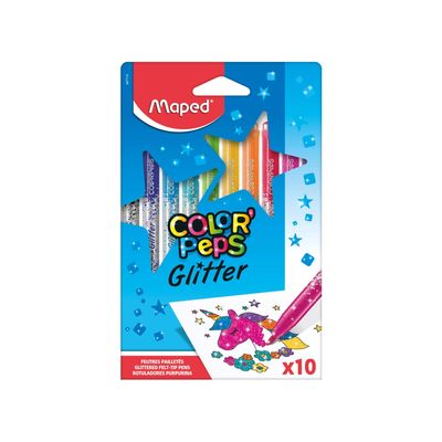Hidrocor 10 Cores Peps Glitter Maped