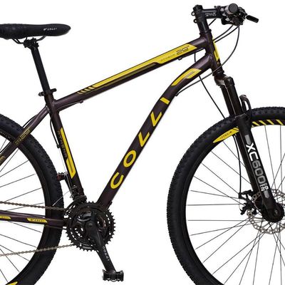 Bicicleta Colli Athena Aro-29 Com Freio A Disco E 21 Marchas Preto E Amarelo