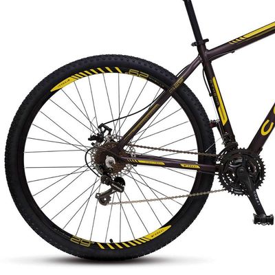 Bicicleta Colli Athena Aro-29 Com Freio A Disco E 21 Marchas Preto E Amarelo