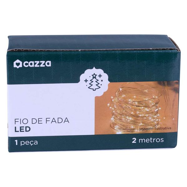 Fio de LED Pisca-Pisca Natal Cazza Branco 2m