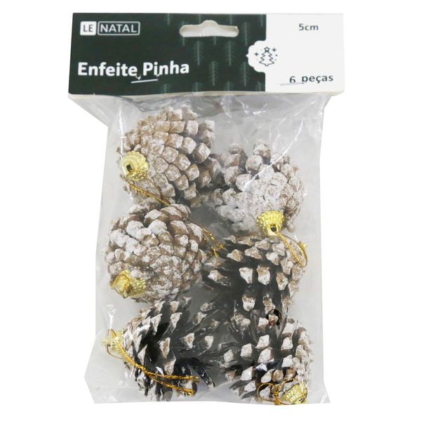 Enfeite Pinha 5cm CV233376 Cazza Enfeite Pinha 5cm CV233376 Cazza
