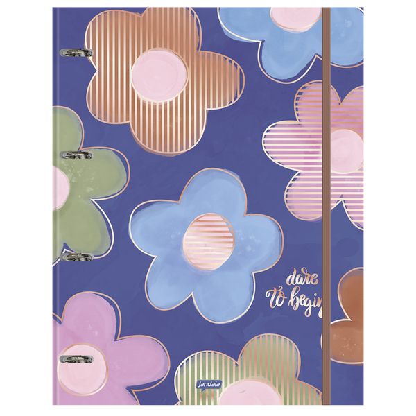 Caderno Argolado Com Elástico 80F La Creme 7853377 - Jandaia