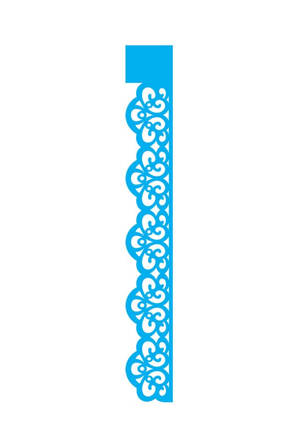 Stencil de Acetato para Pintura 4x30cm 1931 Renda Colonial I