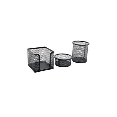 Kit Escritório Le Organizador de Mesa Aramado com 1 Porta Clips, 1 Porta Papel e 1 Porta Caneta
