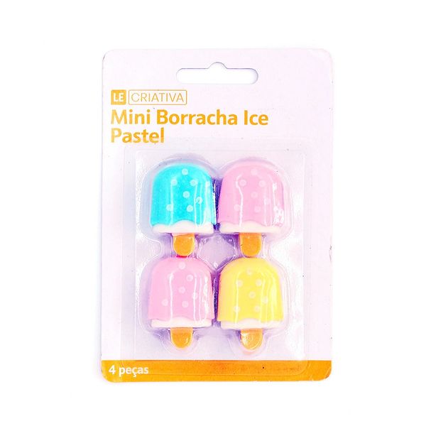 Mini Borracha Le Ice Pastel com 4 Unidades Mini Borracha Le Ice Pastel com 4 Unidades