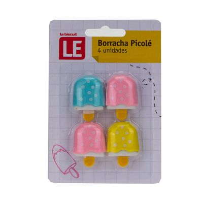 Mini Borracha Le Ice Pastel com 4 Unidades