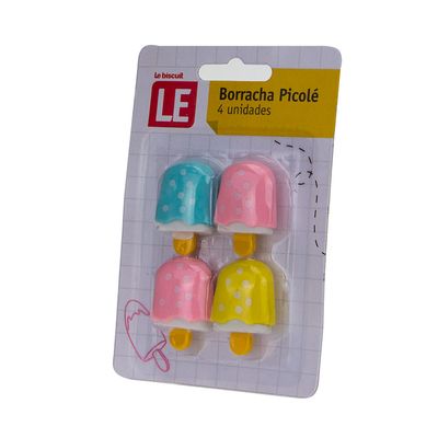 Mini Borracha Le Ice Pastel com 4 Unidades